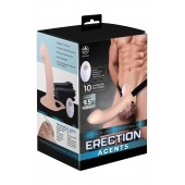 Телесный полый страпон с вибрацией Erection Agents - 24,1 см. - NMC - купить с доставкой в Королеве