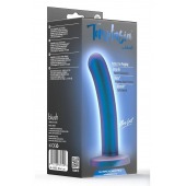 Синяя насадка с гладкой поверхностью Surrender 5.75 Inch Intermediate Pegging Dildo - 14,6 см. - Blush Novelties - купить с доставкой в Королеве