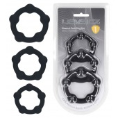 Набор из 3 эрекционных колец Beaded Silicone Cockring Set - Shots Media BV - в Королеве купить с доставкой