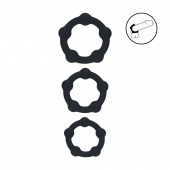 Набор из 3 эрекционных колец Beaded Silicone Cockring Set - Shots Media BV - в Королеве купить с доставкой