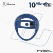 Синее интерактивное эрекционное виброкольцо Rank - Intoyou - в Королеве купить с доставкой