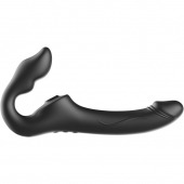 Черный безремневой страпон с 3 моторами - Ibiza - купить с доставкой в Королеве