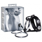 Подхват для мошонки с 3 съемными эрекционными кольцами Leder-Riemen - Orion - в Королеве купить с доставкой