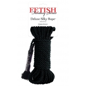 Черная веревка для фиксации Deluxe Silky Rope - 9,75 м. - Pipedream - купить с доставкой в Королеве