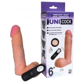 Фаллическая насадка Харнесс UNICOCK 6  с вибрацией - 18 см. - LOVETOY (А-Полимер) - купить с доставкой в Королеве