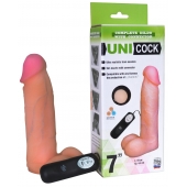 Фаллическая насадка Харнесс UNICOCK 7  с вибрацией - 19 см. - LOVETOY (А-Полимер) - купить с доставкой в Королеве