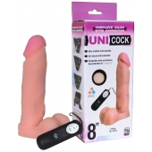 Фаллическая насадка Харнесс UNICOCK 8  с вибрацией - 20 см. - LOVETOY (А-Полимер) - купить с доставкой в Королеве