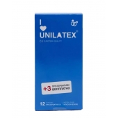 Классические презервативы Unilatex Natural Plain - 12 шт. + 3 шт. в подарок - Unilatex - купить с доставкой в Королеве
