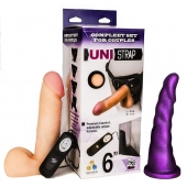Вибрострапон с двумя насадками UniStrap - 18 и 18 см. - LOVETOY (А-Полимер) - купить с доставкой в Королеве