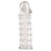 Гелевая прозрачная насадка с шипами - 12 см. - Toyfa Basic - в Королеве купить с доставкой