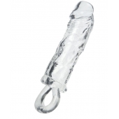 Прозрачная насадка с петлёй для фиксации - 14 см. - ToyFa - в Королеве купить с доставкой