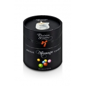 Массажная свеча с ароматом бубль-гума Bougie de Massage Gourmande Bubble Gum - 80 мл. - Plaisir Secret - купить с доставкой в Королеве