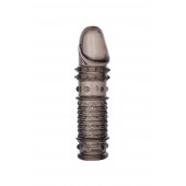 Дымчатая закрытая насадка ToyFa XLover с чешуйками и пупырышками - 13,5 см. - ToyFa - в Королеве купить с доставкой