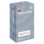 Презервативы с рёбрами Unilatex Ribbed - 12 шт. + 3 шт. в подарок - Unilatex - купить с доставкой в Королеве