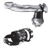 Утяжка на пенис и мошонку Cock Ring With 1.5  Ball Stretcher And Optional Weight Ring - BlueLine - купить с доставкой в Королеве