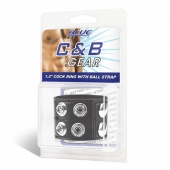 Ремень на член и мошонку 1.5  Cock Ring With Ball Strap - BlueLine - купить с доставкой в Королеве