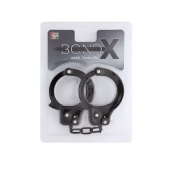 Чёрные наручники из листового металла BONDX METAL CUFFS BLACK - Dream Toys - купить с доставкой в Королеве