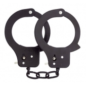 Чёрные наручники из листового металла BONDX METAL CUFFS BLACK - Dream Toys - купить с доставкой в Королеве