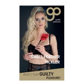 Пластиковая метелочка с красными пёрышками Small Feather Tickler - 32 см. - Blush Novelties - купить с доставкой в Королеве