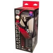 Пояс харнесс премиум класса WOMAN SIMPLEX(S) с 3 черными насадками - LOVETOY (А-Полимер) - купить с доставкой в Королеве