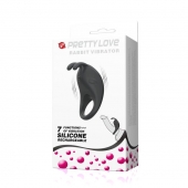 Чёрное эрекционное кольцо с вибрацией Rabbit Vibrator - Baile - в Королеве купить с доставкой