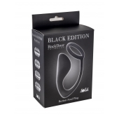 Чёрное эрекционное кольцо с анальной пробкой Button Anal Plug - Lola Games - в Королеве купить с доставкой