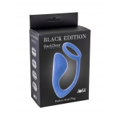 Синее эрекционное кольцо с анальной пробкой Button Anal Plug - Lola Games - в Королеве купить с доставкой