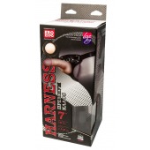 Кожаный пояс харнесс WOMAN LONG премиум класса с 3 насадками - LOVETOY (А-Полимер) - купить с доставкой в Королеве