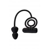 Чёрное эрекционное кольцо с вибропулькой и анальным хвостом - Erotist Adult Toys - в Королеве купить с доставкой