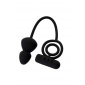 Чёрное эрекционное кольцо с вибростимулятором и анальным хвостом - Erotist Adult Toys - в Королеве купить с доставкой