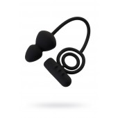 Чёрное эрекционное кольцо с вибростимулятором и анальным хвостом - Erotist Adult Toys - в Королеве купить с доставкой