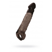 Чёрная насадка на пенис Tс подхватом - 19,5 см. - ToyFa - в Королеве купить с доставкой