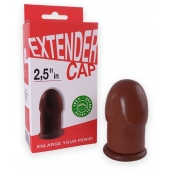 Коричневый латексный удлинитель пениса 2.5 in - Sitabella - в Королеве купить с доставкой