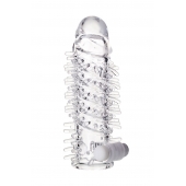 Насадка на пенис TOYFA A-Toys с вибропулей и шипами - 13,4 см. - A-toys - в Королеве купить с доставкой