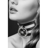 Чёрный тройной чокер с большим кольцом - Bijoux Pour Toi - купить с доставкой в Королеве