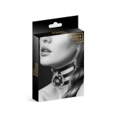 Чёрный тройной чокер с большим кольцом - Bijoux Pour Toi - купить с доставкой в Королеве