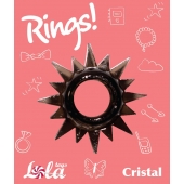 Чёрное эрекционное кольцо Rings Cristal - Lola Games - в Королеве купить с доставкой
