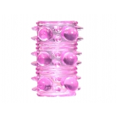 Розовая насадка на пенис Rings Armour - Lola Games - в Королеве купить с доставкой