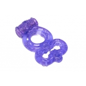 Фиолетовое эрекционное кольцо Rings Treadle с подхватом - Lola Games - в Королеве купить с доставкой