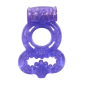 Фиолетовое эрекционное кольцо Rings Treadle с подхватом - Lola Games - в Королеве купить с доставкой