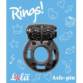 Черное эрекционное кольцо с вибрацией Rings Axle-pin - Lola Games - в Королеве купить с доставкой