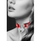 Красный чокер с замком в форме сердца - Bijoux Pour Toi - купить с доставкой в Королеве