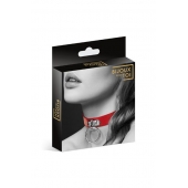 Красный узенький чокер с кольцом - Bijoux Pour Toi - купить с доставкой в Королеве
