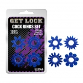 Набор из 4 синих колец Get Lock - Chisa - в Королеве купить с доставкой