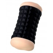 Двухсторонний мастурбатор JOS JANICE в черном цилиндре - JOS - в Королеве купить с доставкой