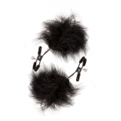 Зажимы для сосков с пухом FEATHERED NIPPLE CLAMPS - Blush Novelties - купить с доставкой в Королеве
