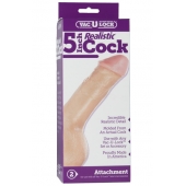 Насадка-реалистик для трусиков Vac-U-Lock 5  Realistic - 12,7 см. - Doc Johnson - купить с доставкой в Королеве