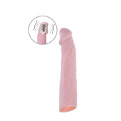 Телесная насадка с вибрацией Sex Expert - 18 см. - Sex Expert - в Королеве купить с доставкой
