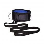 Чёрно-синий неопреновый ошейник с поводком - Sitabella - купить с доставкой в Королеве