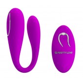 Лиловый вибратор для пар Algernon с пультом ДУ - Baile